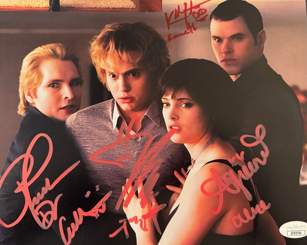 Peter Facinelli, Ashley Greene, Kellan Lutz, Jackson Rathbone Signed 8x10 (Twilight) - JSA COA #02